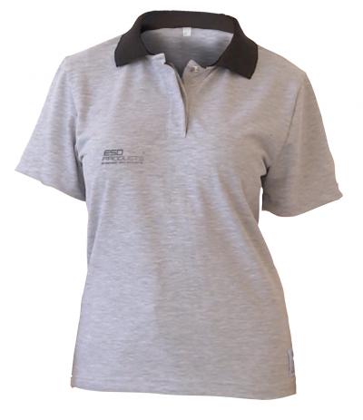 ESD Polo-Shirt APGO Style Grey Unisex 3XL Antistatic Clothing ESD Garment